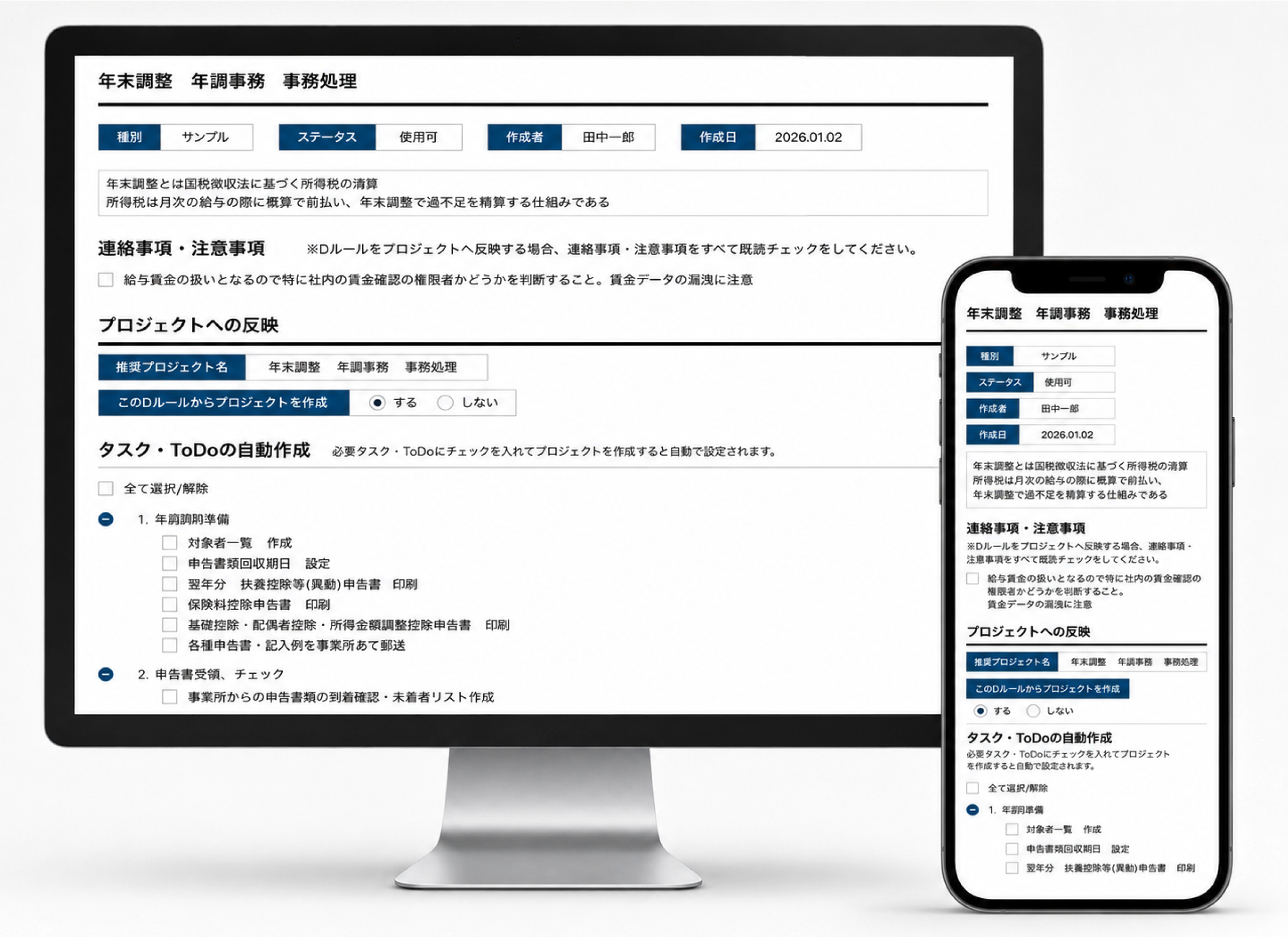 ToDo自動生成機能のイメージ